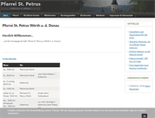 Tablet Screenshot of pfarrei-woerth-donau.de